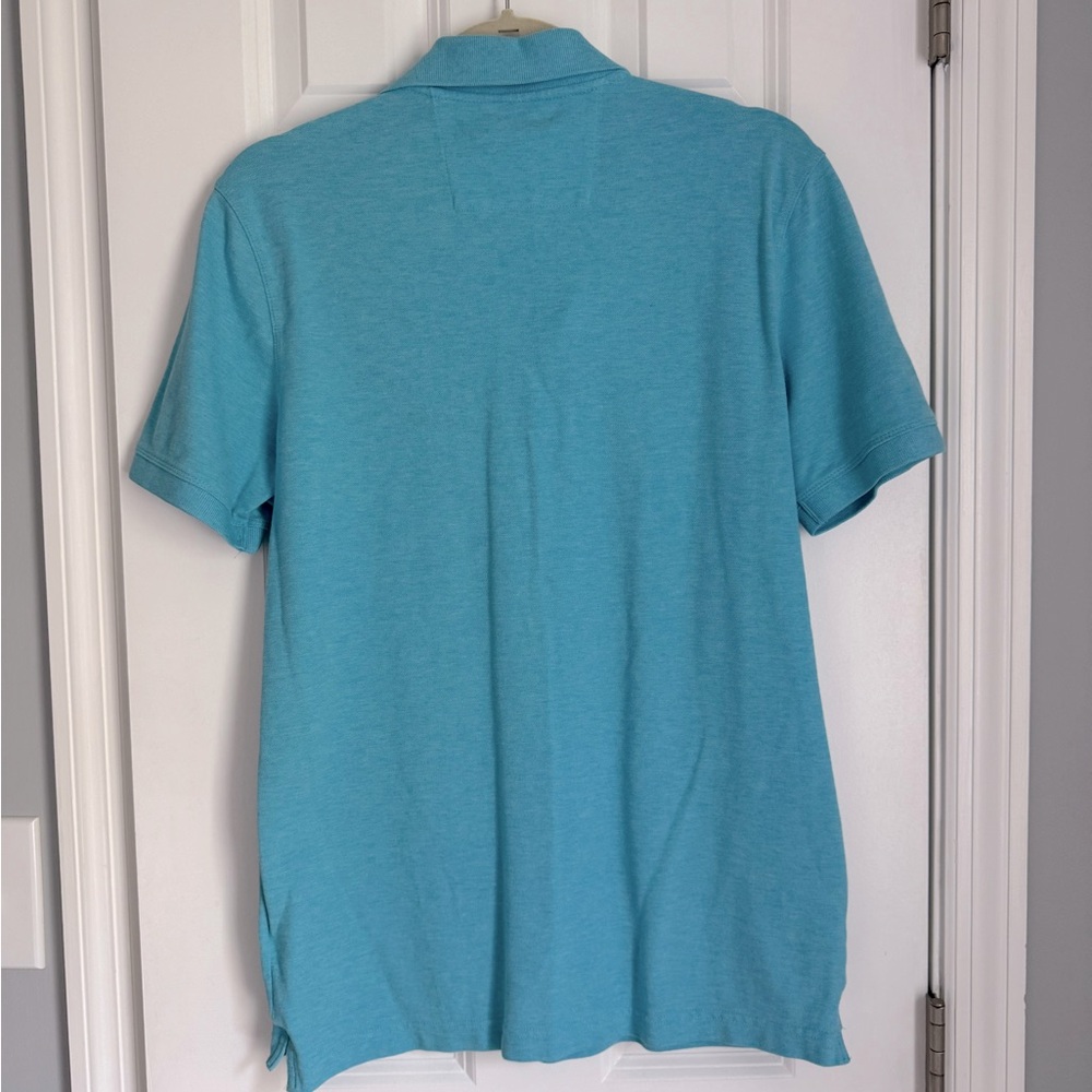 Banana Republic Blue Polo Shirt Vibrant Cotton Blend - Picture 3 of 5